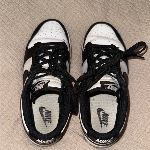 Nike Black and White Dunk Low Sneakers - Picture 2 of 4